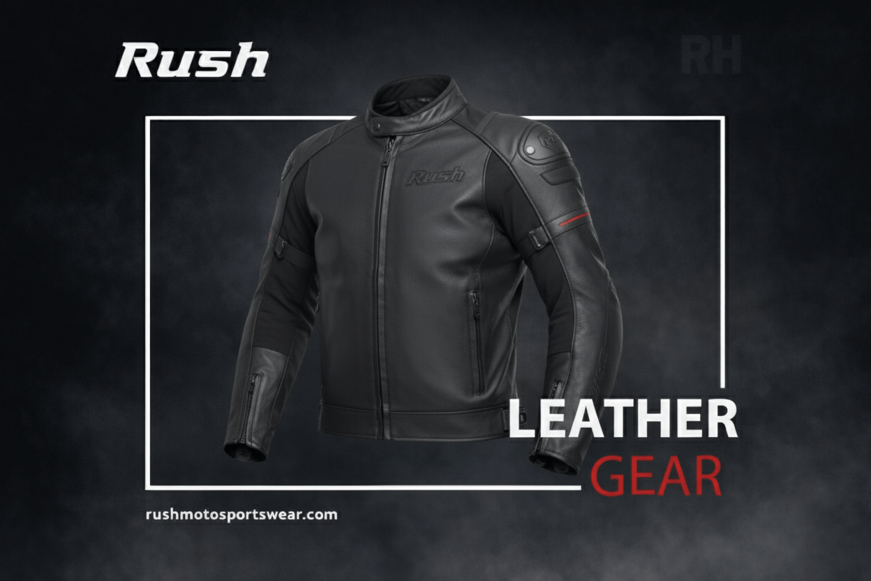 leather motorcycle riding gear by rush moto