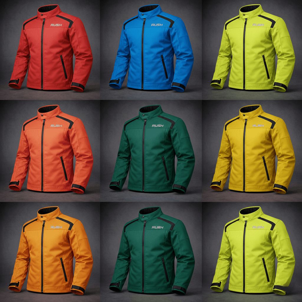 city flex textile short jacket group with different colors