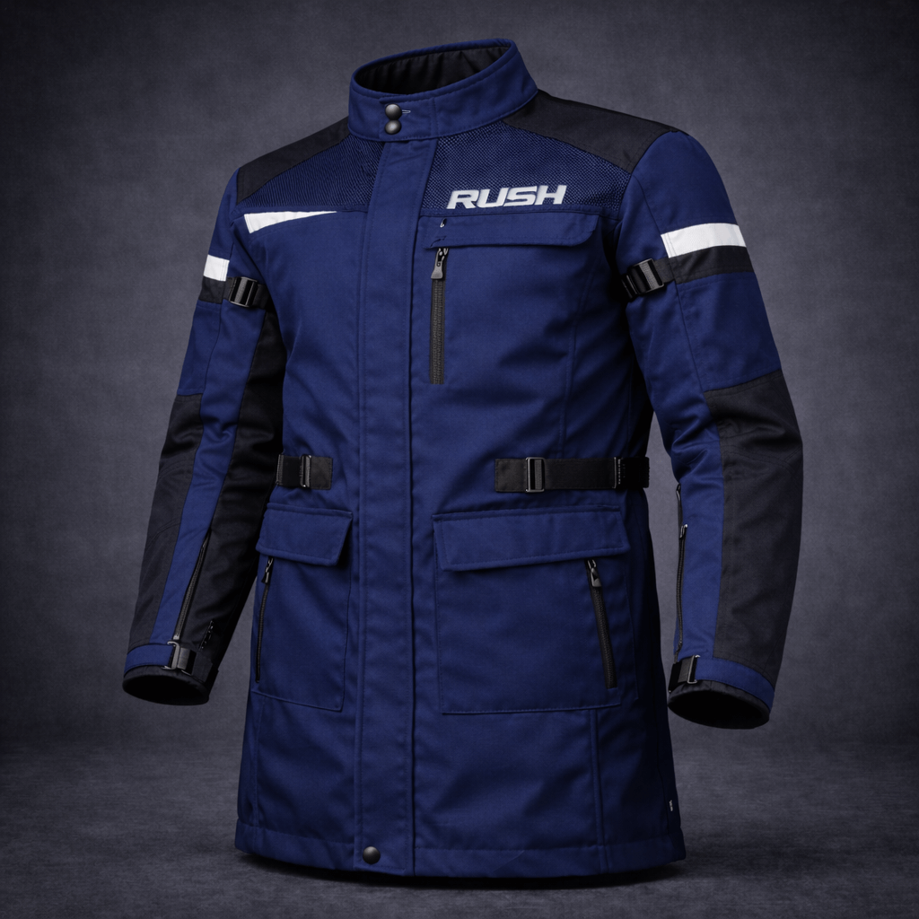 roadmaster textile long jacket blue