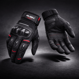 streetguard textile moto gloves black
