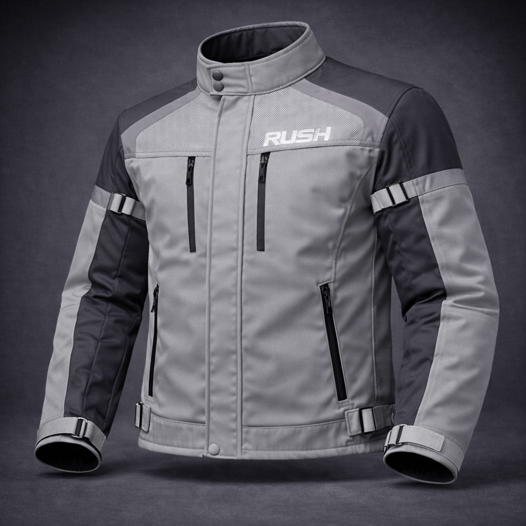 urbanrush textile short jacket grey