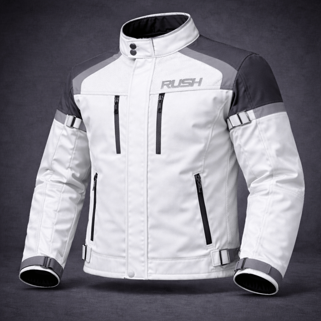 urbanrush textile short jacket white