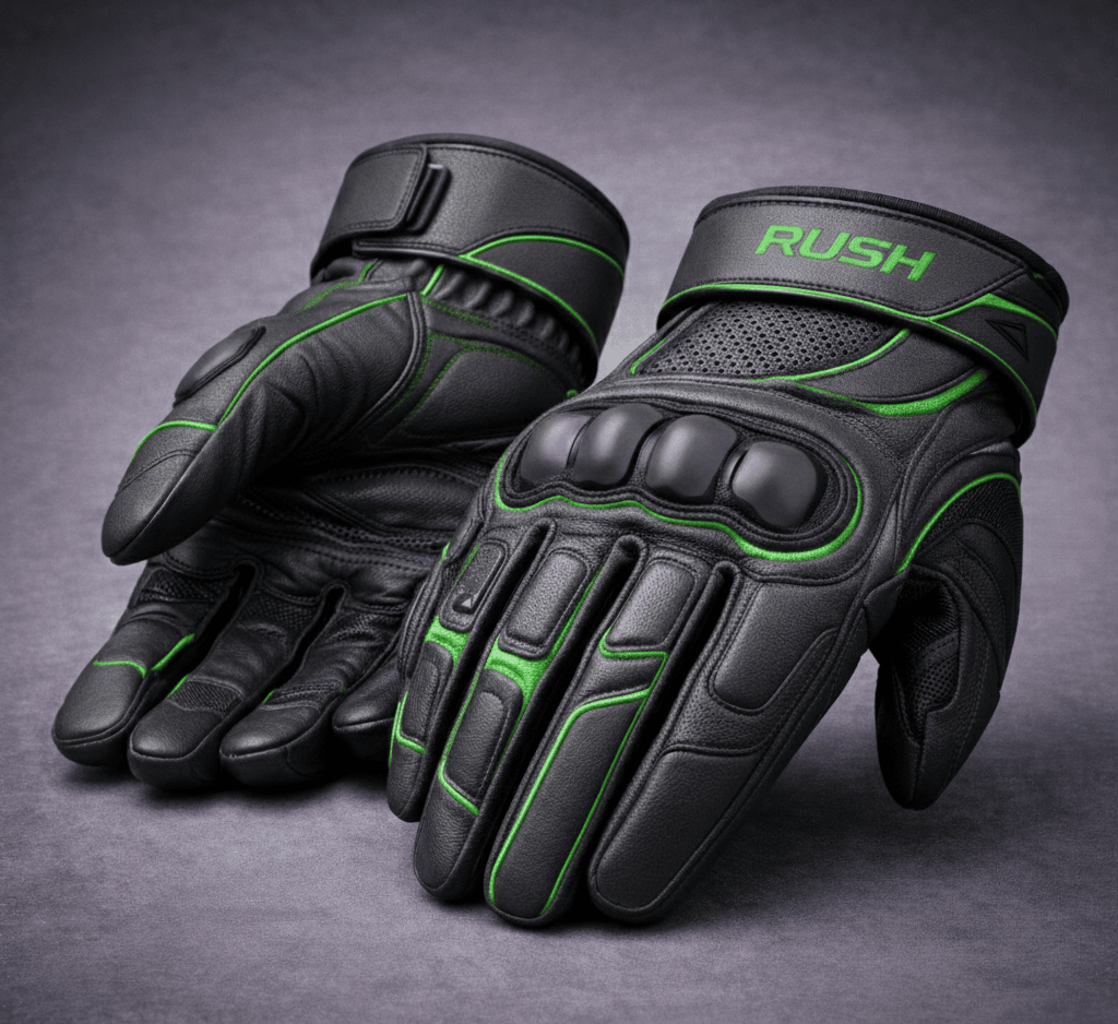 phoenix touring motorcycle gloves green