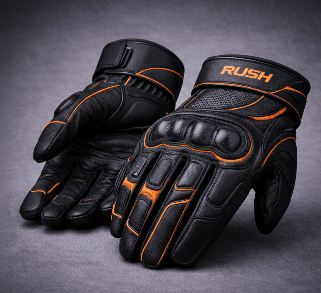 phoenix touring motorcycle gloves orange