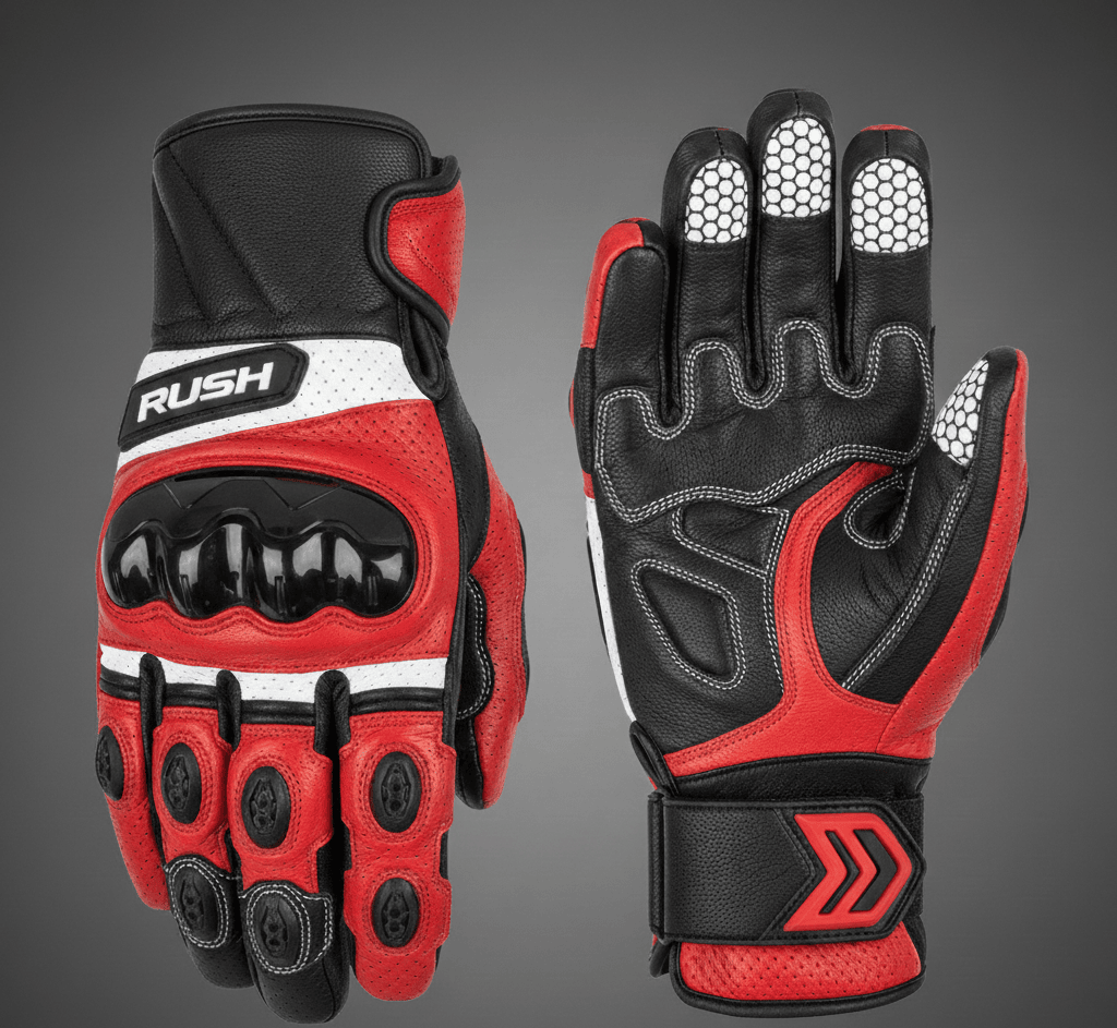 valken touring motorcycle gloves red rush