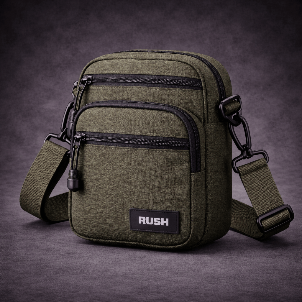 rush crossbody olive green bag