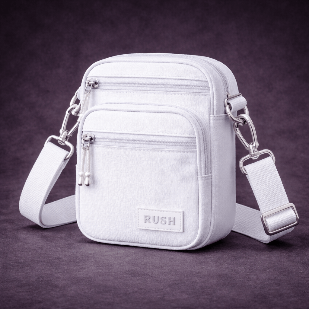 rush crossbody white bag