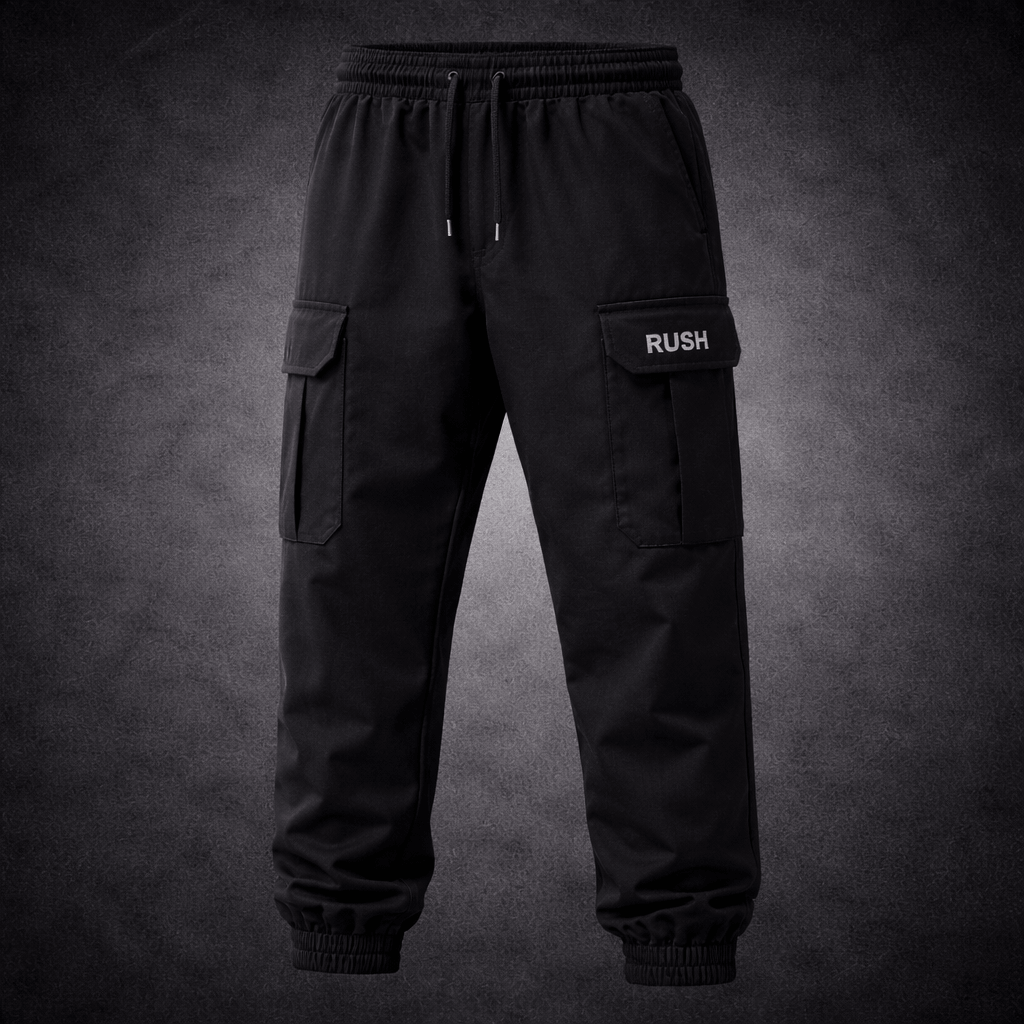 rush hybrid tactical cargo black trouser