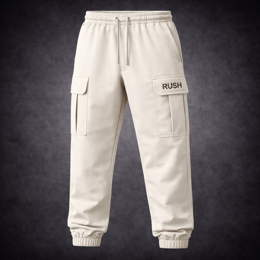 rush hybrid tactical cargo off white trouser