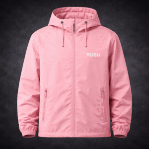 rush lightweight windbreaker pink jacket