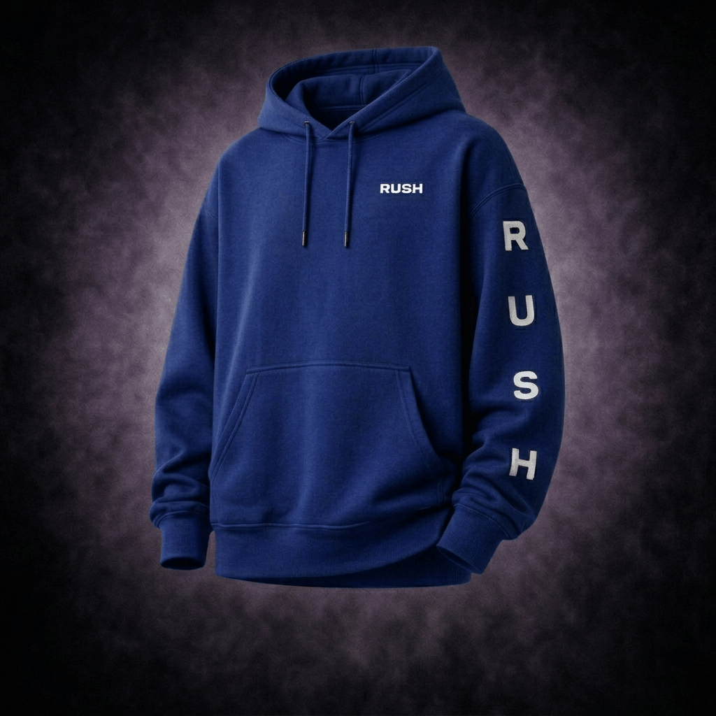 rush oversized dark blue hoodie