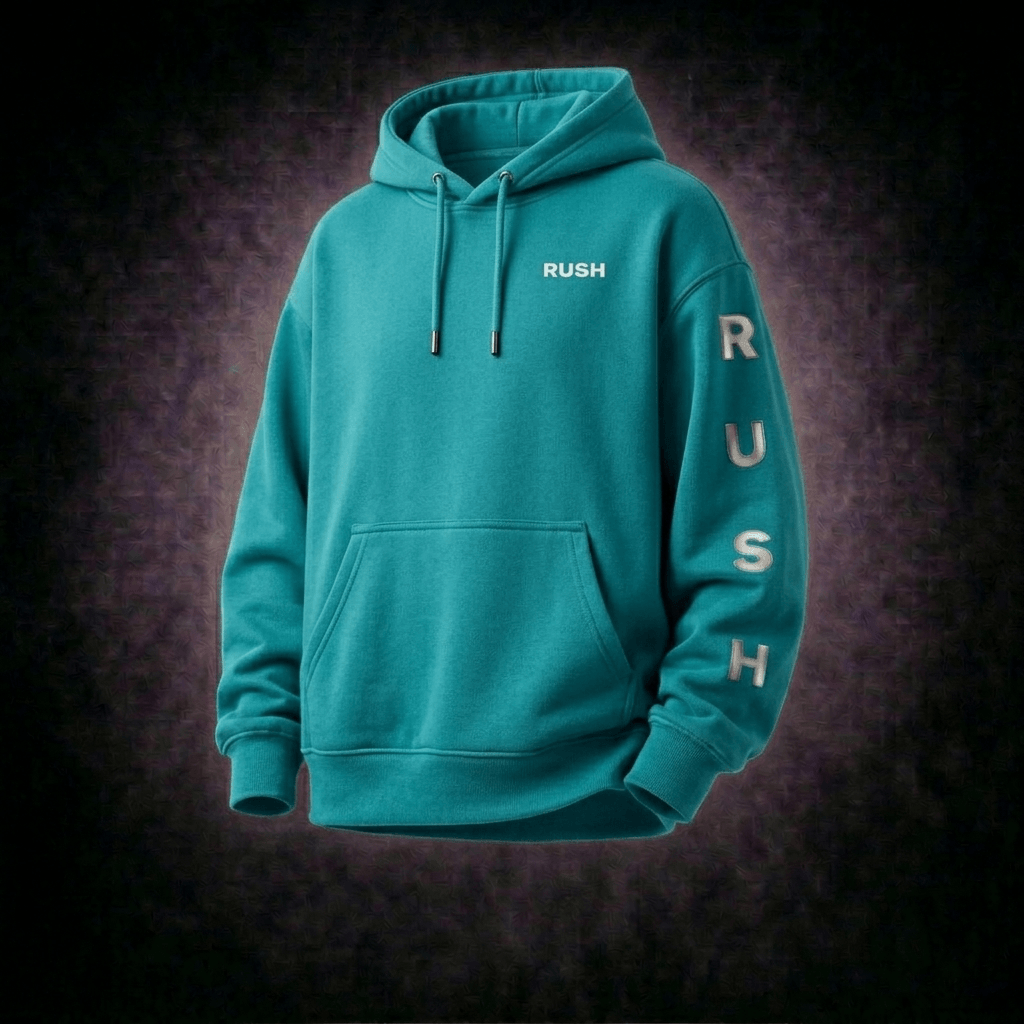 rush oversized light blue hoodie