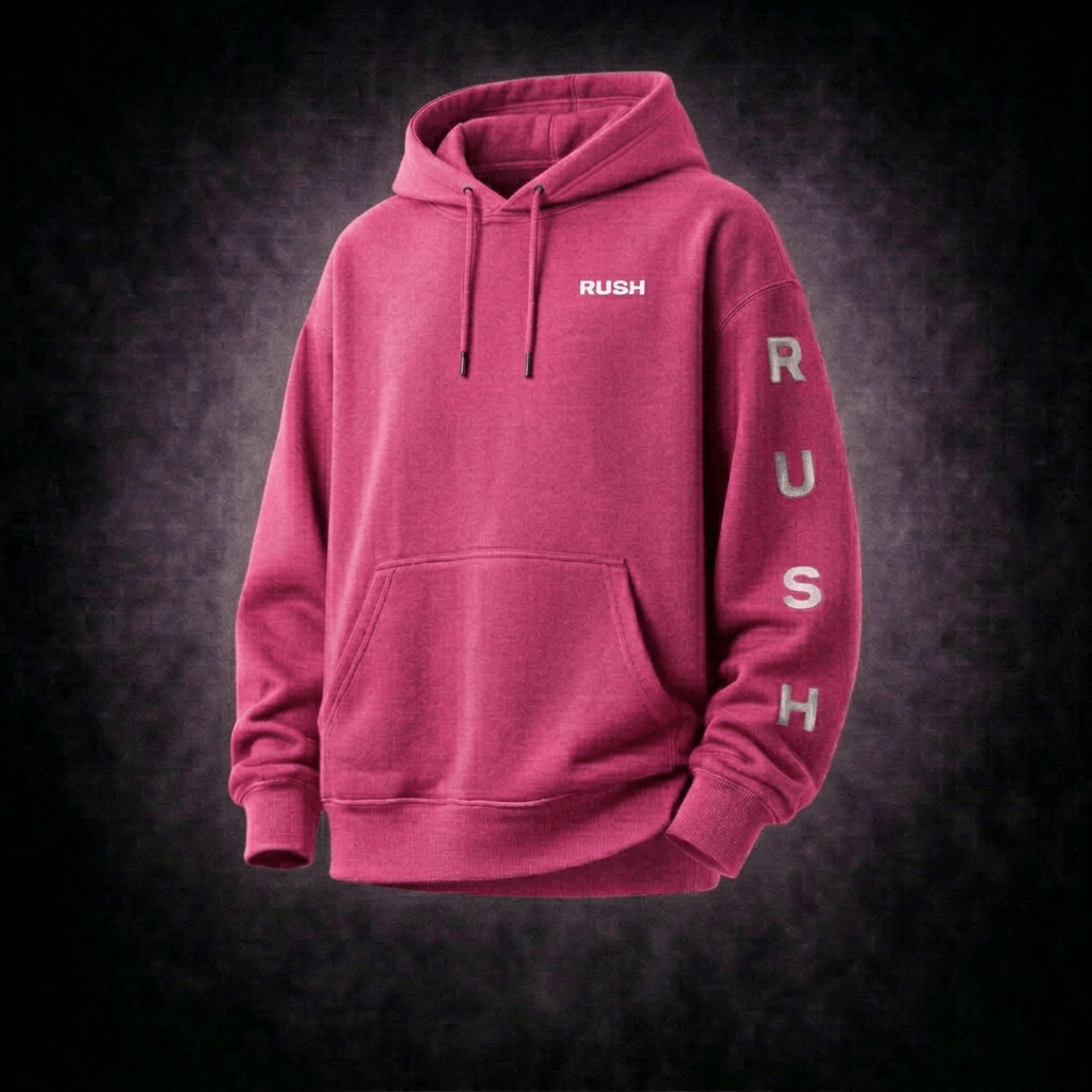rush oversized pink hoodie