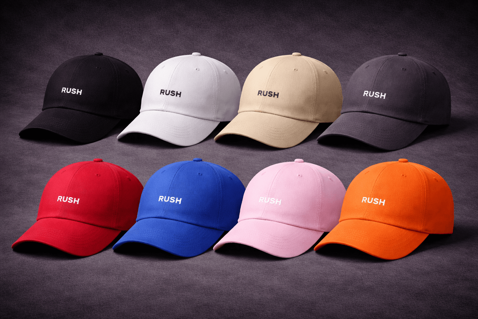 rush streetwear multi color caps