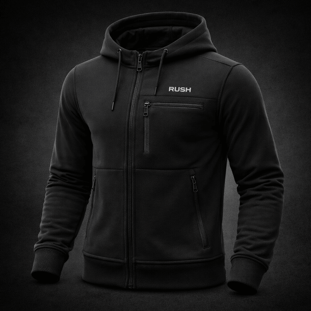 rush urban tech black hoody