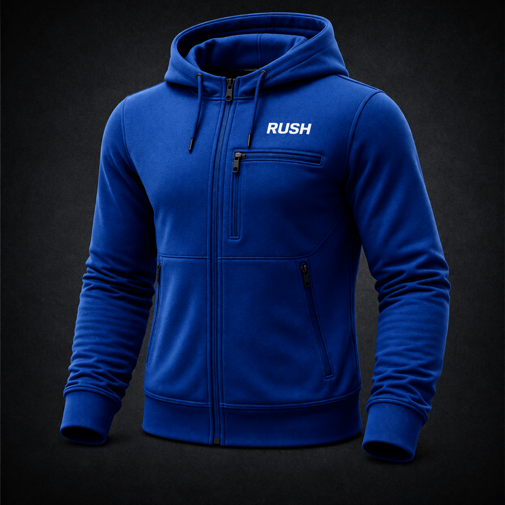 rush urban tech blue hoodie