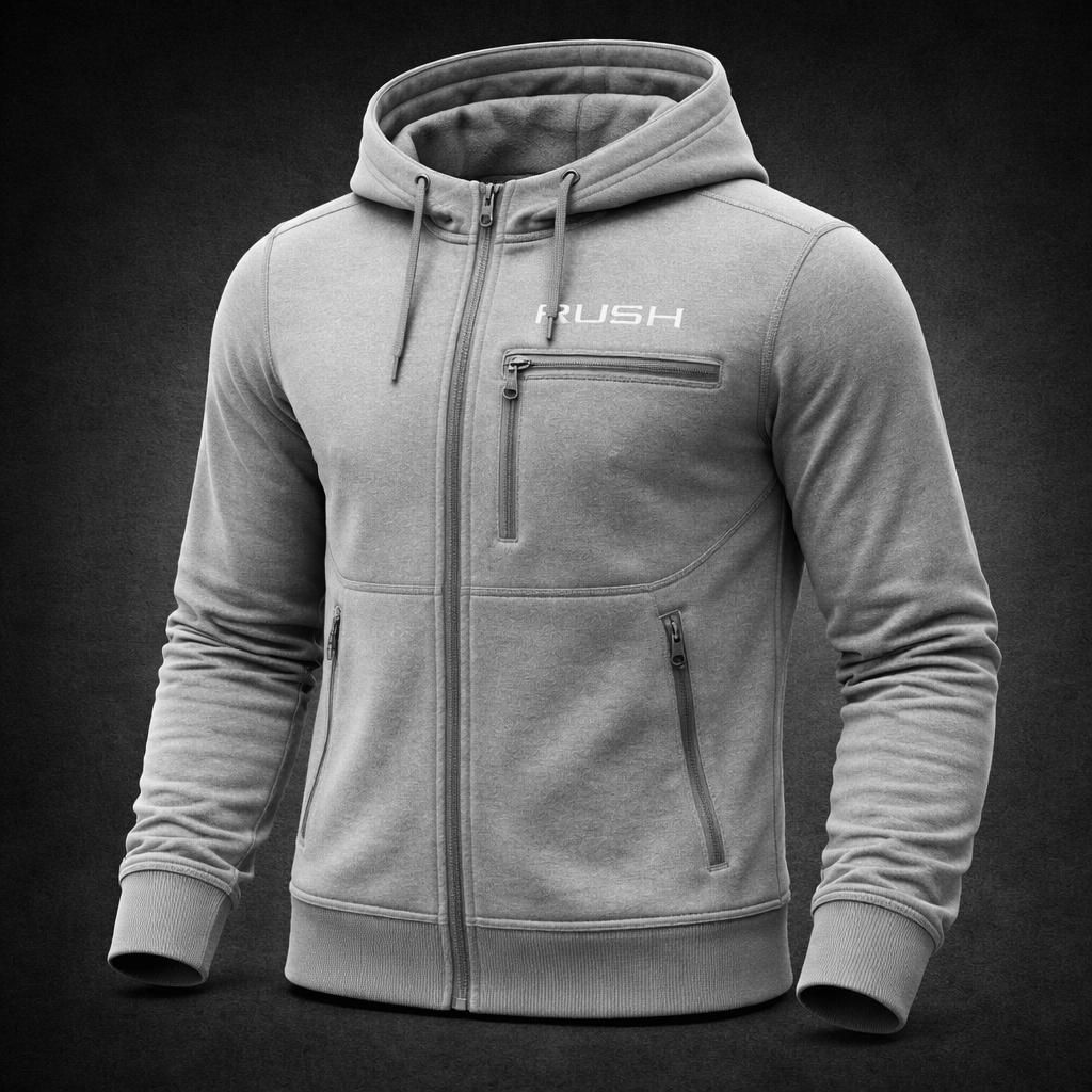 rush urban tech gray hoodie