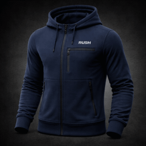 rush urban tech navy blue hoodie