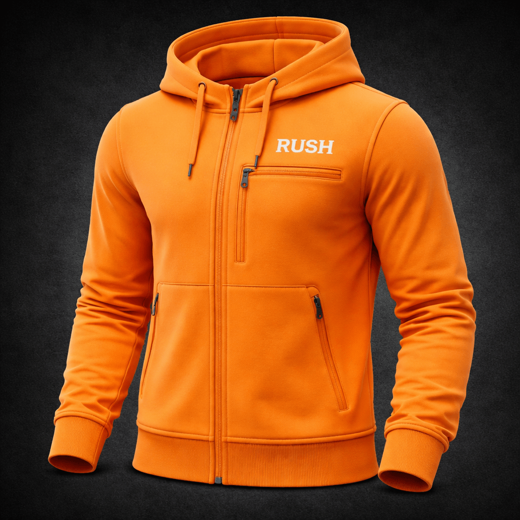 rush urban tech orange hoodie