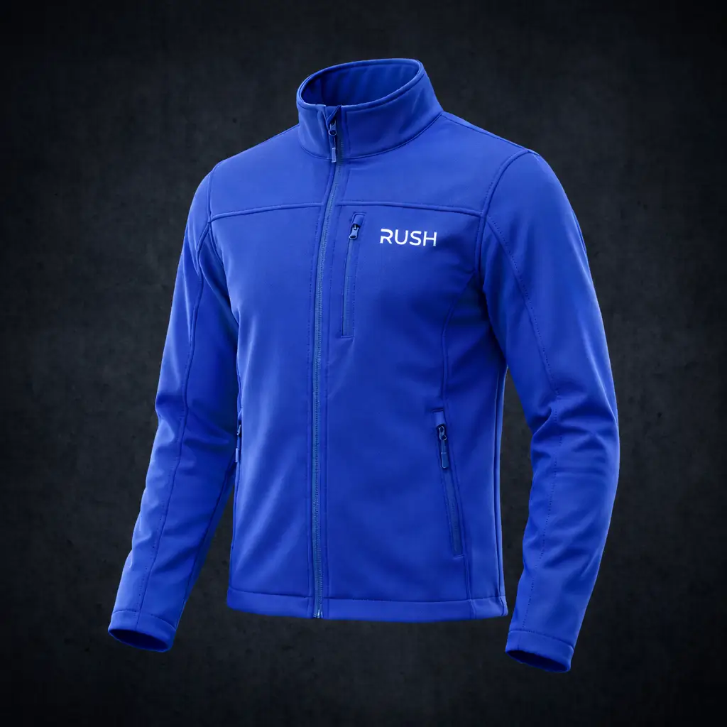 allweather softshell motorcycle jacket blue rush