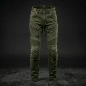 motorcycle riding olive green jeans men roadflex rush
