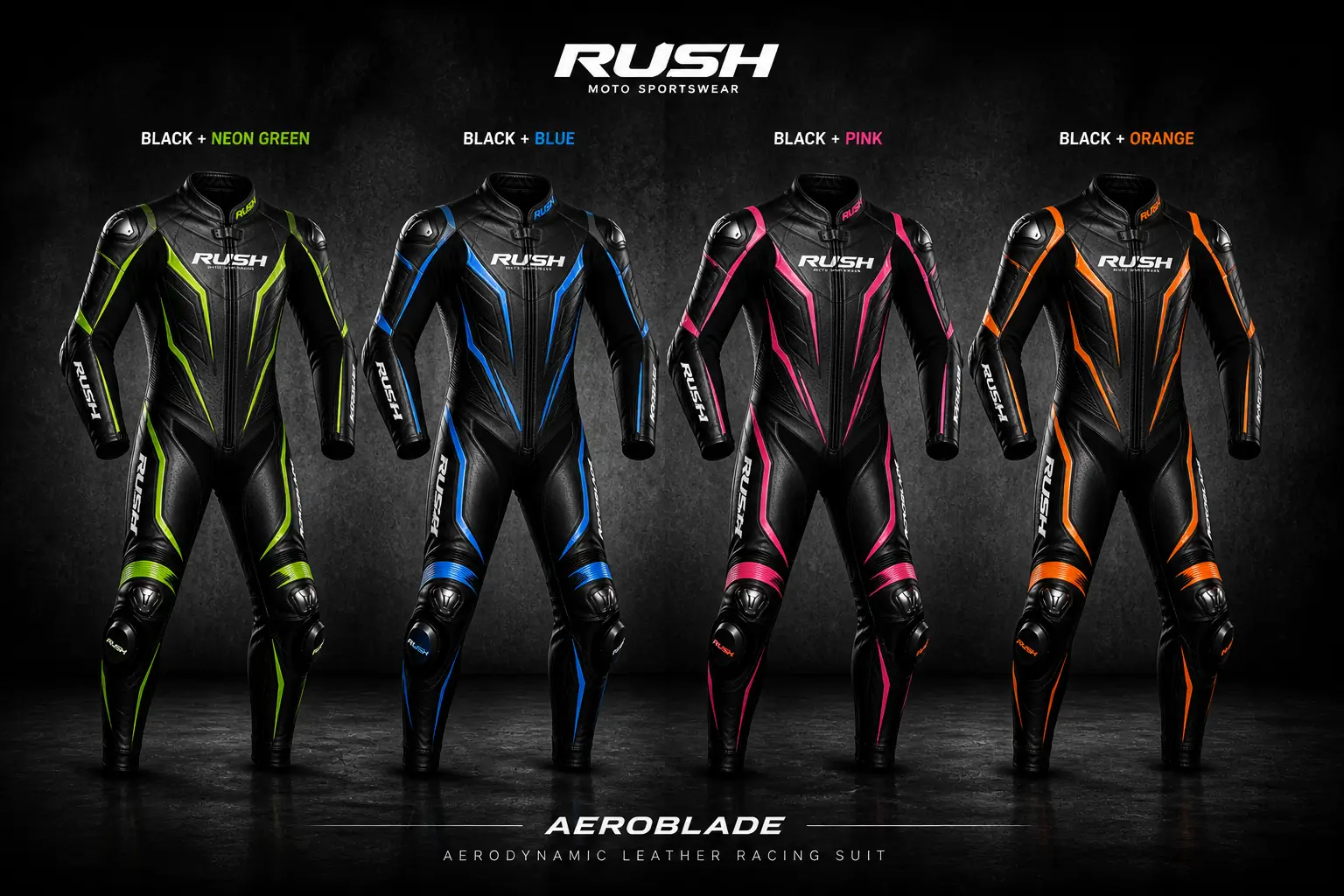 rush aeroblade racing suit color variants